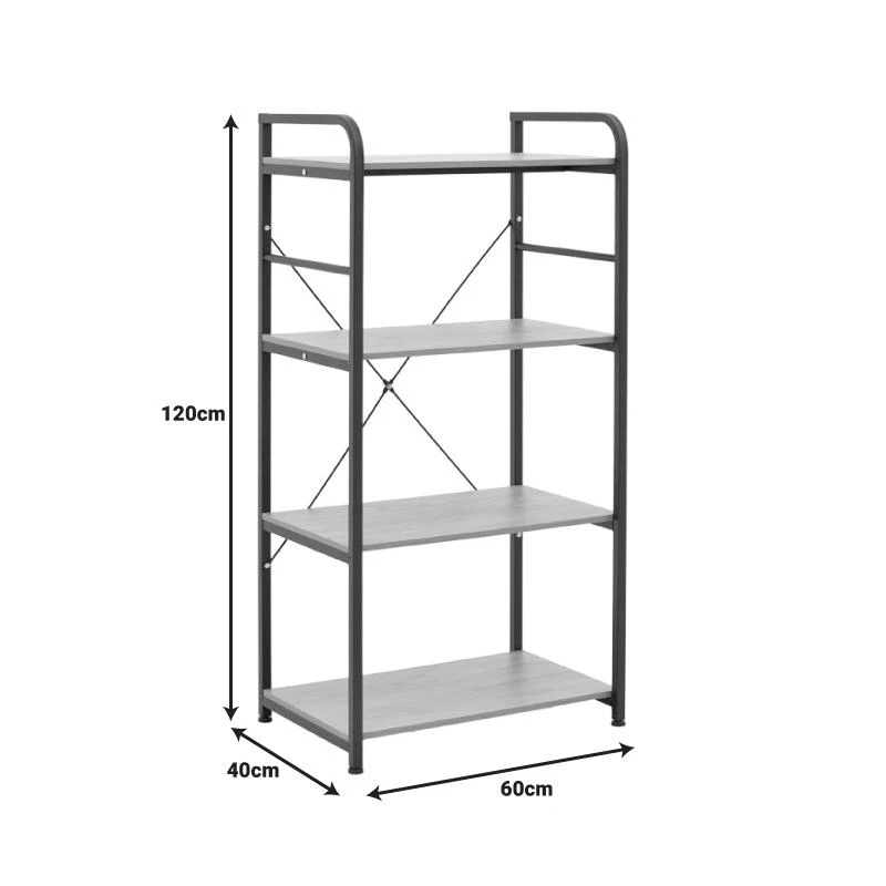 Ραφιέρα επιδαπέδια Depo Pakoworld μέταλλο λευκό-mdf σε φυσική απόχρωση 60x40x120εκ 6 Ραφιέρα επιδαπέδια Depo Pakoworld μέταλλο λευκό-mdf σε φυσική απόχρωση 60x40x120εκ - Image 6