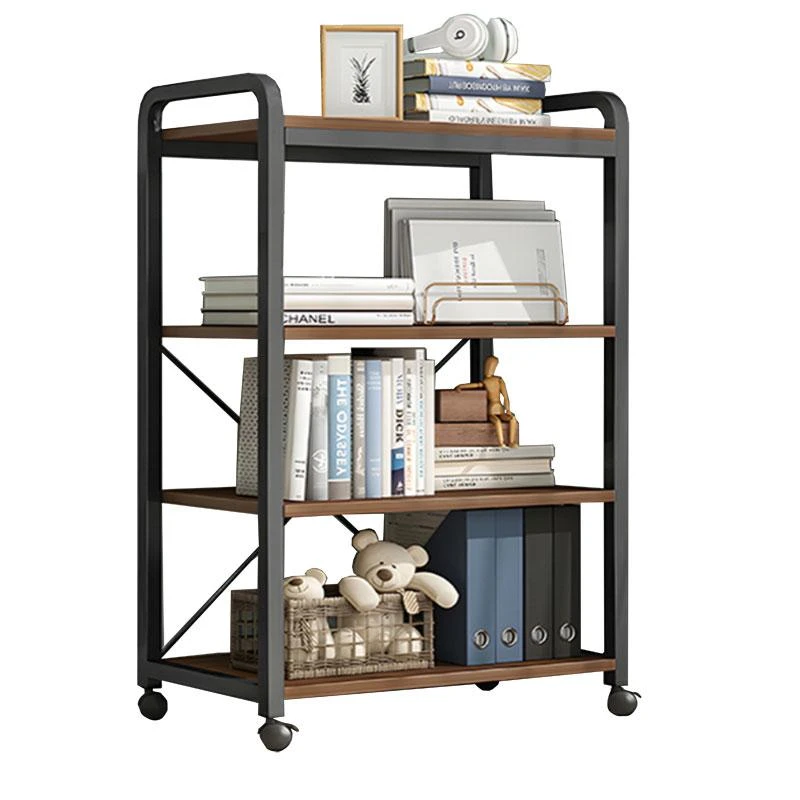 Ραφιέρα επιδαπέδια Geo Pakoworld μέταλλο μαύρο-καρυδί 60x30x110εκ 2 Ραφιέρα επιδαπέδια Geo Pakoworld μέταλλο μαύρο-καρυδί 60x30x110εκ - Image 2