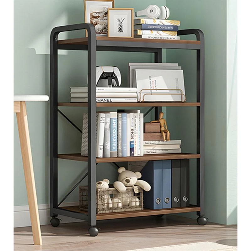 Ραφιέρα επιδαπέδια Geo Pakoworld μέταλλο μαύρο-καρυδί 60x30x110εκ 1 Ραφιέρα επιδαπέδια Geo Pakoworld μέταλλο μαύρο-καρυδί 60x30x110εκ