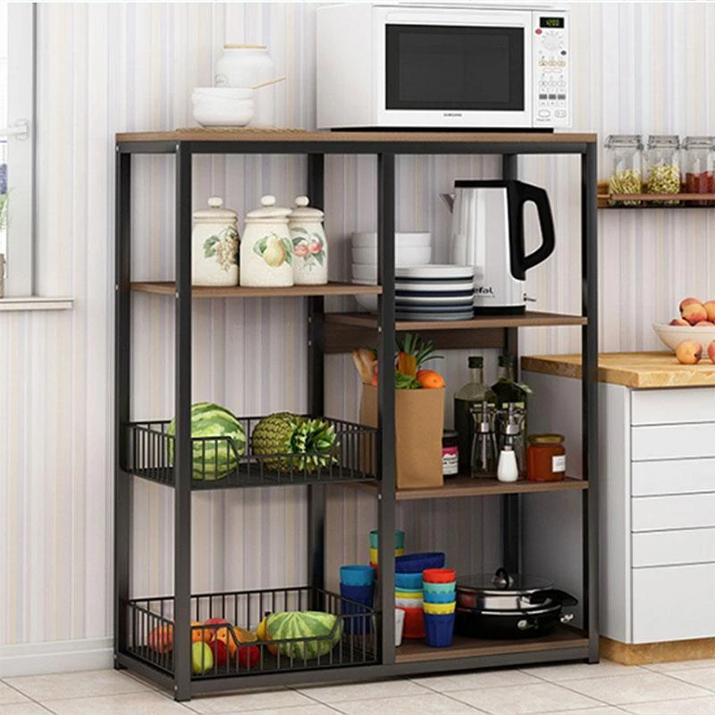 Ραφιέρα επιδαπέδια Tati Pakoworld μέταλλο μαύρο-καρυδί 80x30x101εκ 1 Ραφιέρα επιδαπέδια Tati Pakoworld μέταλλο μαύρο-καρυδί 80x30x101εκ