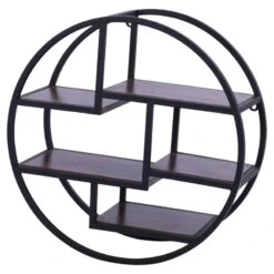 ΡΑΦΙΕΡΑ ΤΟΙΧΟΥ QUINN ΜΕ ΒΑΣΕΙΣ ΜΕΛΑΜΙΝΗΣ ΚΑΙ ΜΕΤΑΛΛΙΚΟ ΣΚΕΛΕΤΟ HM8612 Φ60x24 εκ. -Vougioukas raphiera toichoi quinn me vaseis melaminis kai metalliko skeleto hm8612 ph60 24 ek 1 3