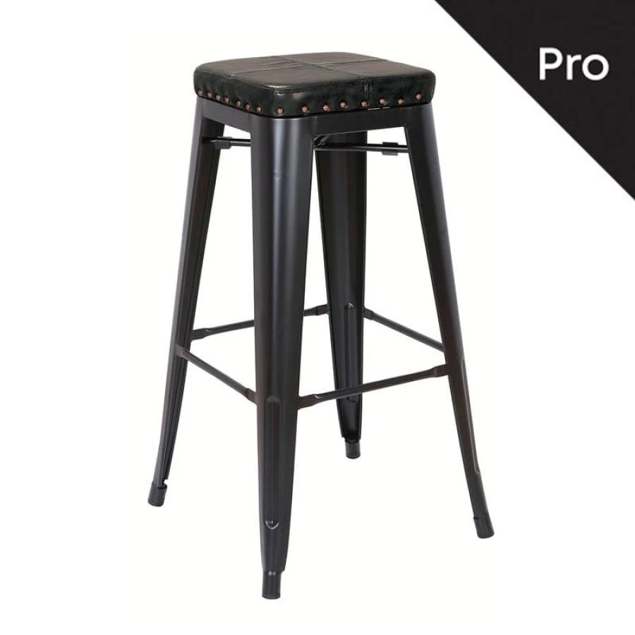 RELIX Σκαμπό Bar-Pro, Στοιβαζόμενο, 43x43x78εκ Μέταλλο Βαφή Μαύρο Matte, Pu Μαύρο 1 RELIX Σκαμπό Bar-Pro, Στοιβαζόμενο, 43x43x78εκ Μέταλλο Βαφή Μαύρο Matte, Pu Μαύρο