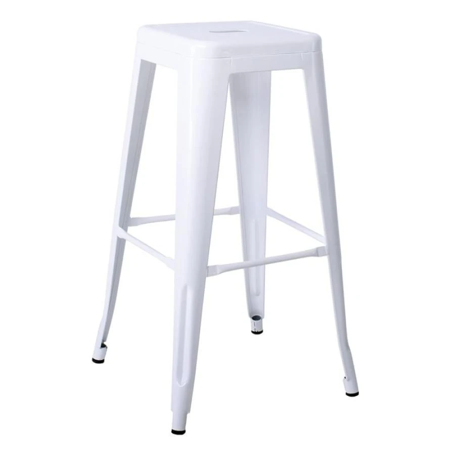 RELIX Σκαμπό Bar Στοιβαζόμενο, 42x42 H.76εκ Μέταλλο Βαφή Άσπρο 1 RELIX Σκαμπό Bar Στοιβαζόμενο, 42x42 H.76εκ Μέταλλο Βαφή Άσπρο