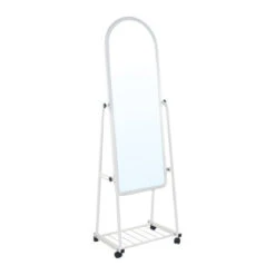 ROLLAND Big Καθρέπτης Δαπέδου 50x40x160εκ Μέταλλο Βαφή Άσπρο