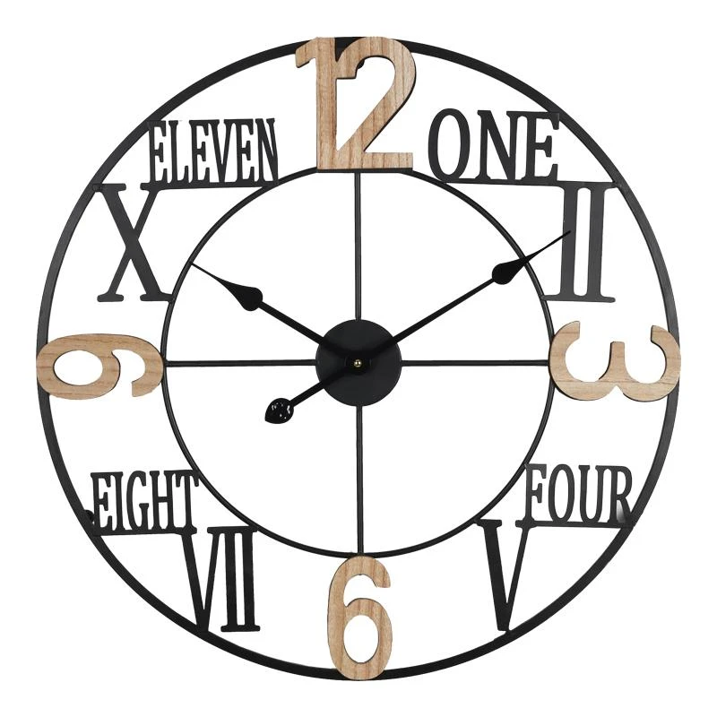 Ρολόι τοίχου Beauco Inart μέταλλο σε μαύρη απόχρωση 60x3x60εκ 2 Ρολόι τοίχου Beauco Inart μέταλλο σε μαύρη απόχρωση 60x3x60εκ - Image 2