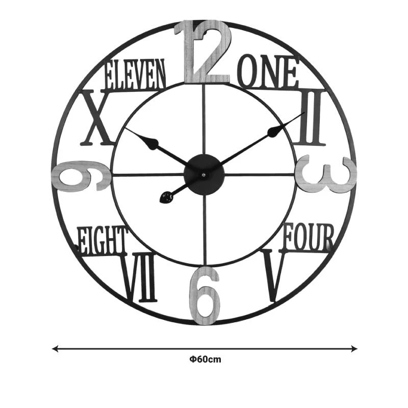 Ρολόι τοίχου Beauco Inart μέταλλο σε μαύρη απόχρωση 60x3x60εκ 1 Ρολόι τοίχου Beauco Inart μέταλλο σε μαύρη απόχρωση 60x3x60εκ