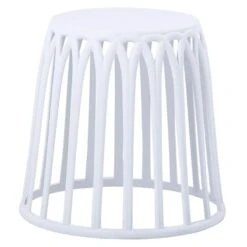 SABA Σκαμπό, Στοιβαζόμενο, Φ46εκ H.44εκ ( Kάθισμα Φ33εκ) PP-UV Άσπρο