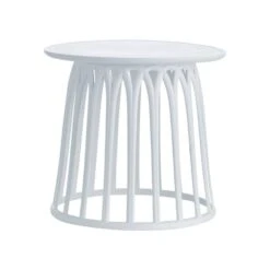 SABA Τραπεζάκι Βοηθητικό Φ50x45εκ PP-UV Άσπρο