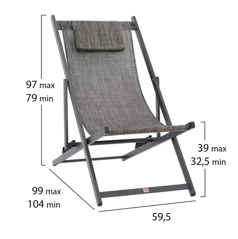 ΣΕΖΛΟΝΓΚ ΕΠΑΓΓΕΛΜΑΤΙΚΗ KEA HM5076.10 ΑΛΟΥΜΙΝΙΟ & TEXTILENE ΓΚΡΙ 59,5x102,5x94Υεκ 2 ΣΕΖΛΟΝΓΚ ΕΠΑΓΓΕΛΜΑΤΙΚΗ KEA HM5076.10 ΑΛΟΥΜΙΝΙΟ & TEXTILENE ΓΚΡΙ 59,5x102,5x94Υεκ - Image 2