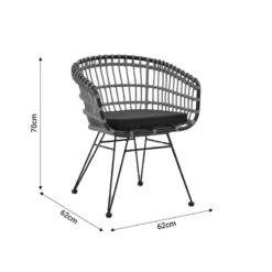 Σαλόνι Naoki Pakoworld σετ 4 τμχ φυσικό Pe Rattan-μαύρο μέταλλο-γυαλί 148x70x72εκ -Vougioukas saloni naoki pakoworld set 4 tmch phisiko pe rattan mairo metallo giali 148 70 72ek 6