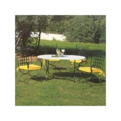 Set Fenia Τραπεζαρία Κήπου Fer Forge 160x80x73εκ 5τμχ
