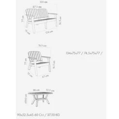 Set Silva Πολυπροπυλένιο 4τμχ -Vougioukas set salonia trapezaries kipou 15