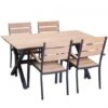 Set Mediterraneo/Ferrara Τραπεζαρία Κήπου Αλουμίνιου Polywood 160x92x74εκ 5τμχ