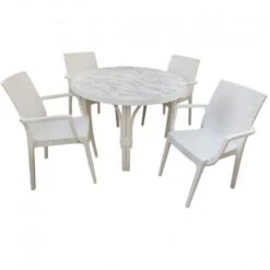 Set Bello Dafne Φ110 Τραπεζαρία Κήπου Πλαστική 5τμχ