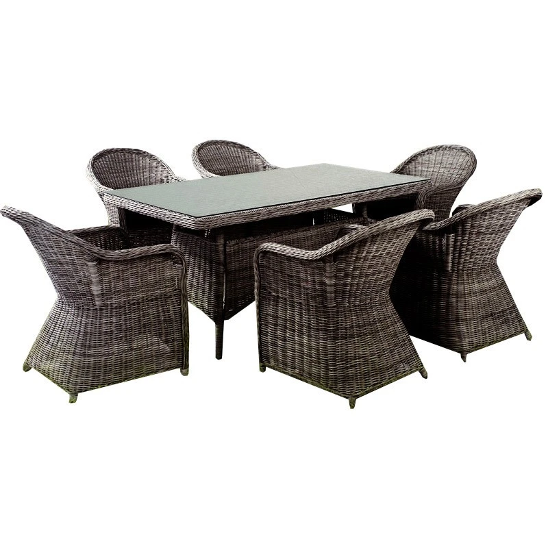 MONTANA Set Τραπεζαρία Κήπου:6 Πολυθρόνες+Τραπέζι, Table:180x90x75 Chair:60x72x85 Αλουμίνιο- Wicker Grey Brown με Μαξιλάρια 1 MONTANA Set Τραπεζαρία Κήπου:6 Πολυθρόνες+Τραπέζι, Table:180x90x75 Chair:60x72x85 Αλουμίνιο- Wicker Grey Brown με Μαξιλάρια