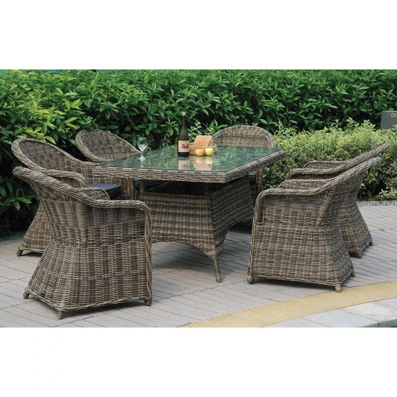 MONTANA Set Τραπεζαρία Κήπου:6 Πολυθρόνες+Τραπέζι, Table:180x90x75 Chair:60x72x85 Αλουμίνιο- Wicker Grey Brown με Μαξιλάρια 2 MONTANA Set Τραπεζαρία Κήπου:6 Πολυθρόνες+Τραπέζι, Table:180x90x75 Chair:60x72x85 Αλουμίνιο- Wicker Grey Brown με Μαξιλάρια - Image 2