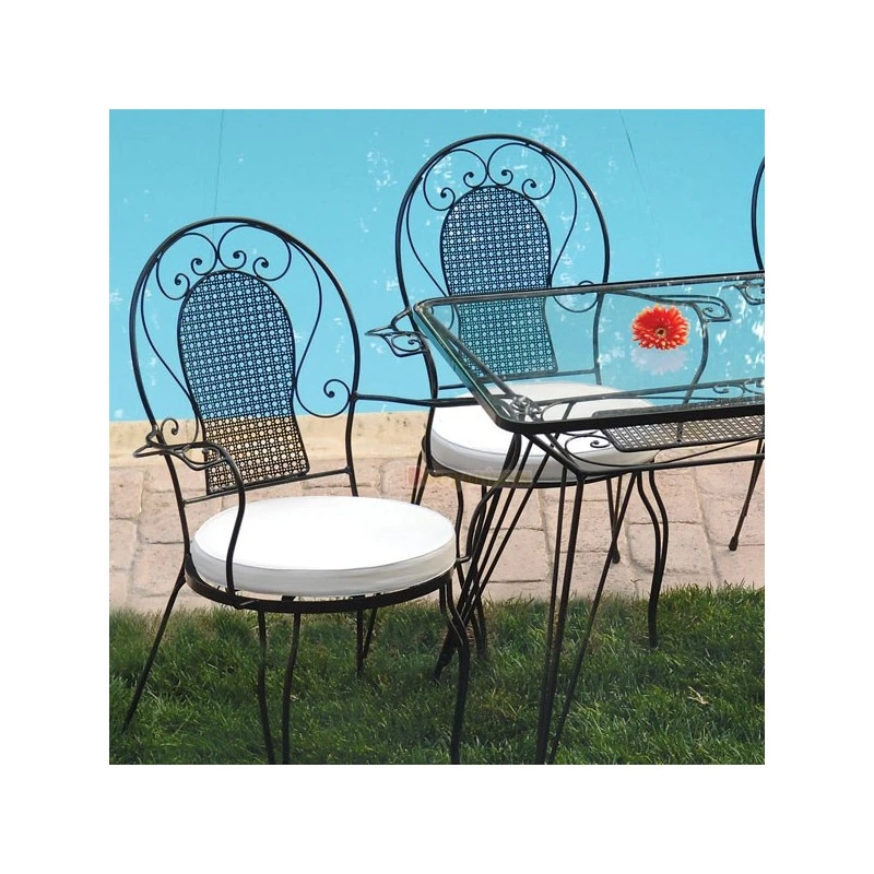 Set Νέου τύπου Τραπεζαρία Κήπου Fer Forge 120x70x73εκ 5τμχ 2 Set Νέου τύπου Τραπεζαρία Κήπου Fer Forge 120x70x73εκ 5τμχ - Image 2