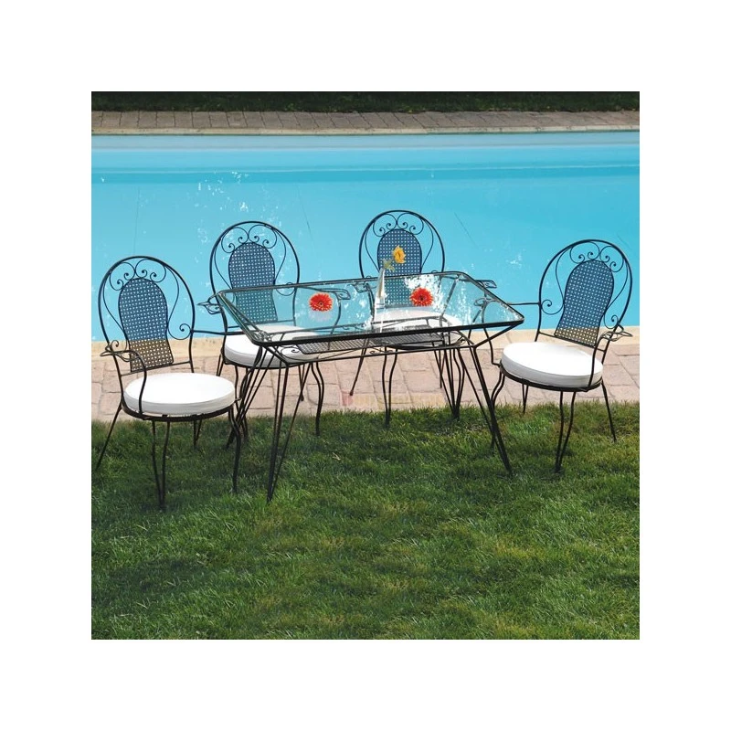 Set Νέου τύπου Τραπεζαρία Κήπου Fer Forge 120x70x73εκ 5τμχ 1 Set Νέου τύπου Τραπεζαρία Κήπου Fer Forge 120x70x73εκ 5τμχ