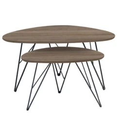 Nancy Σετ Ζιγκόν Σαλονιού 2τμχ 90x60x45εκ