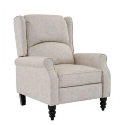 SIMPLE Relax Πολυθρόνα Μπερζέρα Σαλονιού, Καθιστικού, Ύφασμα 72x84x97εκ Απόχρωση Antique Εκρού