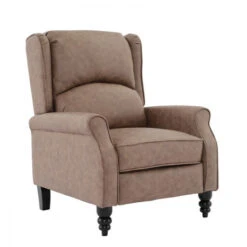 SIMPLE Relax Πολυθρόνα Μπερζέρα Σαλονιού, Καθιστικού, Ύφασμα 72x84x97εκ Απόχρωση Antique Καφέ