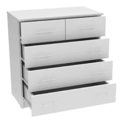 Συρταριέρα Kumode Pakoworld σε λευκή απόχρωση 80x45x85εκ