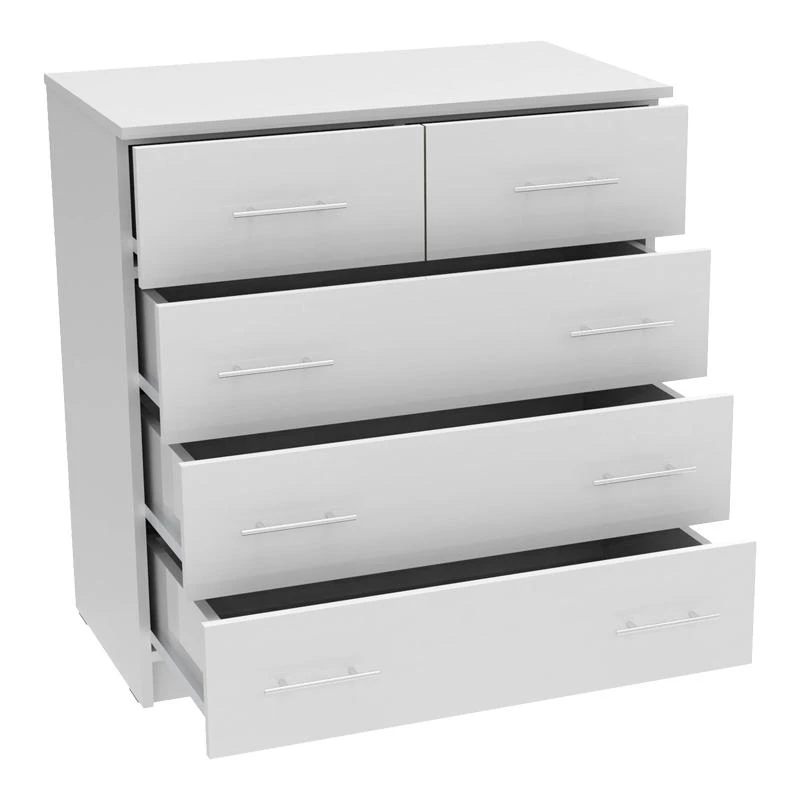 Συρταριέρα Kumode Pakoworld σε λευκή απόχρωση 80x45x85εκ 1 Συρταριέρα Kumode Pakoworld σε λευκή απόχρωση 80x45x85εκ