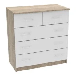 Συρταριέρα Kumode Pakoworld σε Sonoma-λευκή απόχρωση 80x45x85εκ 6 Συρταριέρα Kumode Pakoworld σε Sonoma-λευκή απόχρωση 80x45x85εκ -Vougioukas sirtariera kumode pakoworld se sonoma leiki apochrosi 80 45 85ek 2