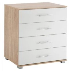 ΣΥΡΤΑΡΙΕΡΑ ΜΕΛΑΜΙΝΗΣ BRIANA HM2204.06 ME 4 ΣΥΡΤΑΡΙΑ SONAMA-ΛΕΥΚΟ 75x40x83Y εκ.