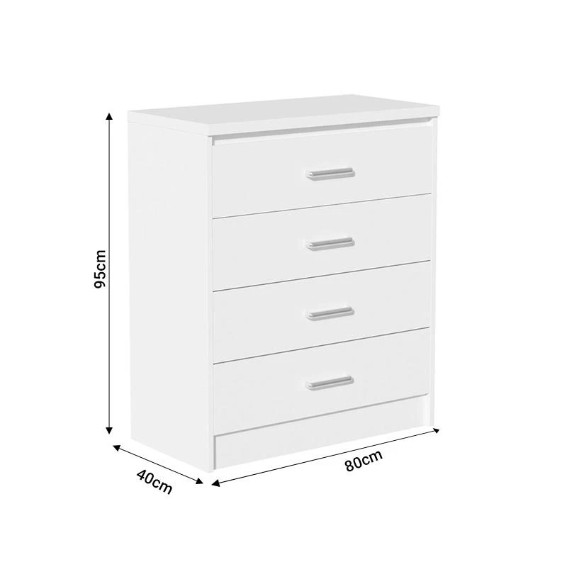 Συρταριέρα OLYMPUS Pakoworld με 4 συρτάρια χρώμα λευκό 80x40x95εκ 4 Συρταριέρα OLYMPUS Pakoworld με 4 συρτάρια χρώμα λευκό 80x40x95εκ - Image 4