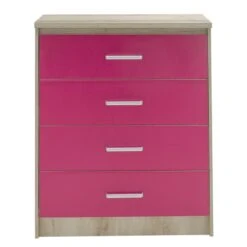 Συρταριέρα παιδική Looney Pakoworld με 4 συρτάρια χρώμα Castillo-ροζ 80x40x95εκ -Vougioukas sirtariera paithiki looney pakoworld me 4 sirtaria chroma castillo roz 80 40 95ek 3