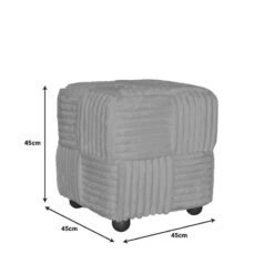 Σκαμπό Cuirl Inart μπουκλέ ύφασμα σε λευκή απόχρωση 45x45x45εκ 7 Σκαμπό Cuirl Inart μπουκλέ ύφασμα σε λευκή απόχρωση 45x45x45εκ -Vougioukas skampo cuirl inart mpoikle iphasma se leiki apochrosi 45 45 45ek 3