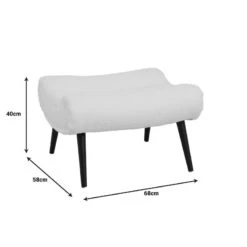 Σκαμπό - υποπόδιο Silla Pakoworld μπουκλέ ύφασμα σε μπεζ απόχρωση 68x58x40εκ -Vougioukas skampo ipopothio silla pakoworld mpoikle iphasma se mpez apochrosi 68 58 40ek 5