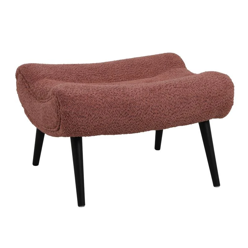 Σκαμπό - υποπόδιο Silla Pakoworld μπουκλέ ύφασμα σε σάπιο- μήλο απόχρωση 68x58x40εκ 2 Σκαμπό - υποπόδιο Silla Pakoworld μπουκλέ ύφασμα σε σάπιο- μήλο απόχρωση 68x58x40εκ - Image 2