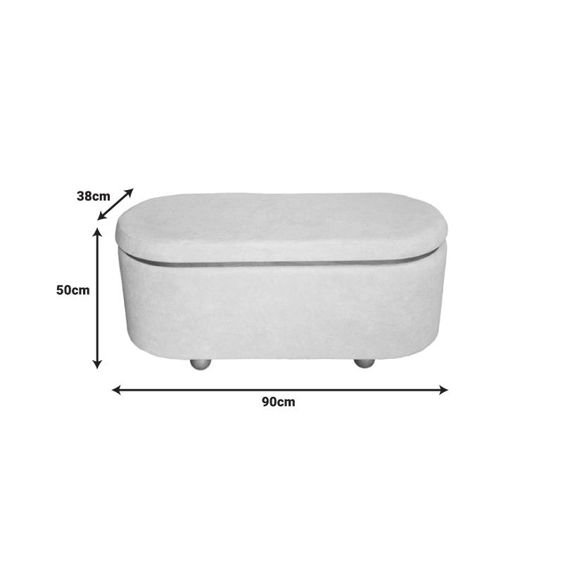 Σκαμπό μπαούλο Tara Inart σετ 2 τεμ βελούδο ύφασμα σε σκούρη γκρι και ανθρακί απόχρωση 5 Σκαμπό μπαούλο Tara Inart σετ 2 τεμ βελούδο ύφασμα σε σκούρη γκρι και ανθρακί απόχρωση - Image 5