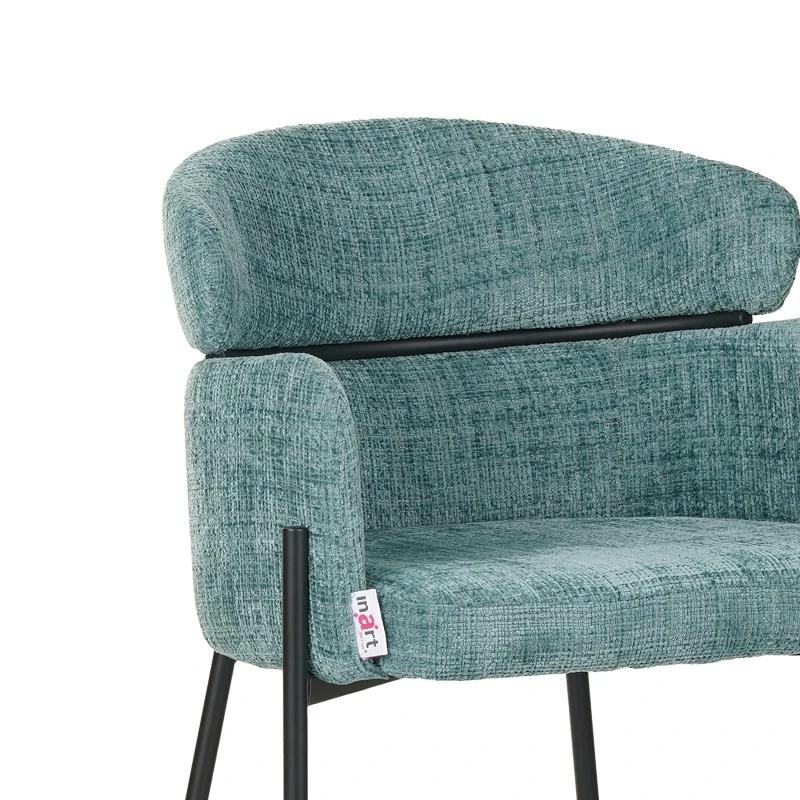 Σκαμπό μπαρ Tolerse Inart πράσινο ύφασμα-πόδι μαύρο μέταλλο 6 Σκαμπό μπαρ Tolerse Inart πράσινο ύφασμα-πόδι μαύρο μέταλλο - Image 6