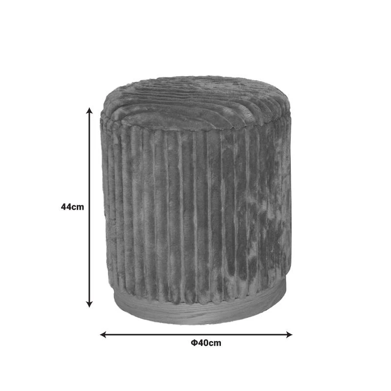 Σκαμπό Pance Inart σετ 2 τεμ μπουκλέ ύφασμα σε μπεζ και λευκή απόχρωση 4 Σκαμπό Pance Inart σετ 2 τεμ μπουκλέ ύφασμα σε μπεζ και λευκή απόχρωση - Image 4
