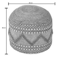 Σκαμπό-πουφ Pallo Inart γιούτα-βαμβάκι σε φυσική απόχρωση Φ40x30εκ 5 Σκαμπό-πουφ Pallo Inart γιούτα-βαμβάκι σε φυσική απόχρωση Φ40x30εκ -Vougioukas skampo poiph pallo inart gioita vamvaki se phisiki apochrosi ph40 30ek 2