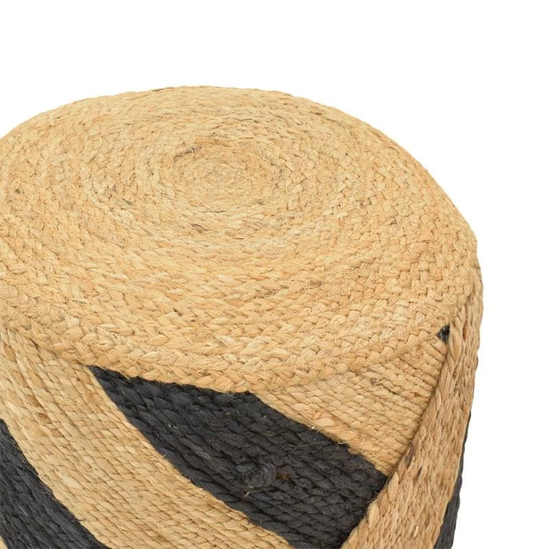 Σκαμπό Relous Inart φυσικό-μαύρο 100% γιούτα 40x40x40εκ 3 Σκαμπό Relous Inart φυσικό-μαύρο 100% γιούτα 40x40x40εκ - Image 3