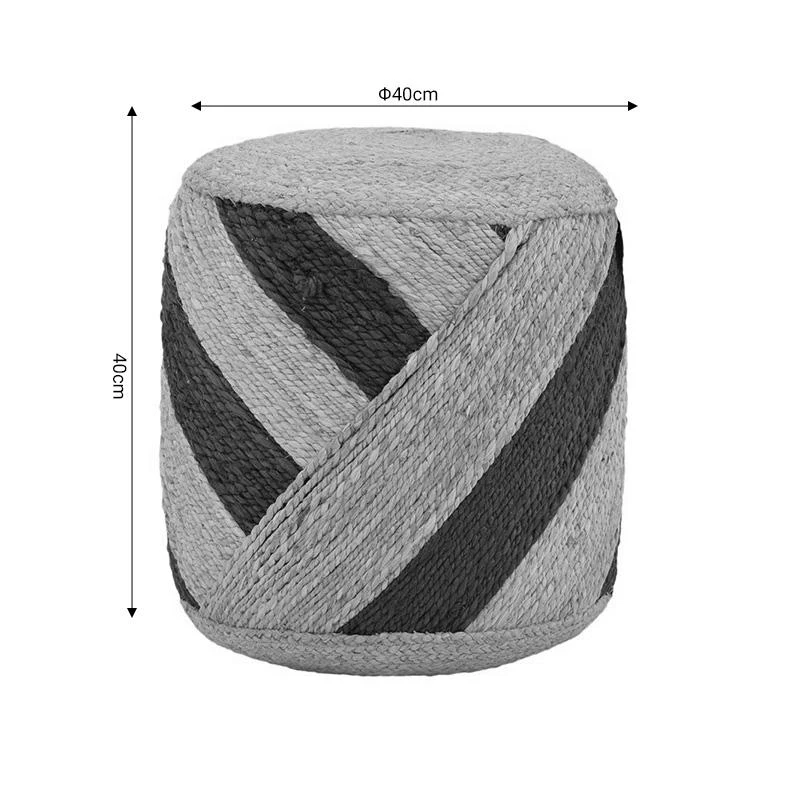 Σκαμπό Relous Inart φυσικό-μαύρο 100% γιούτα 40x40x40εκ 5 Σκαμπό Relous Inart φυσικό-μαύρο 100% γιούτα 40x40x40εκ - Image 5