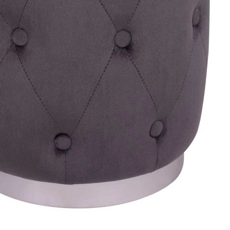 ΣΚΑΜΠΟ TORRIE HM8405.01 ΓΚΡΙ ΒΕΛΟΥΔΟ ΜΕ ΑΣΗΜΙ ΒΑΣΗ Φ37x46Υ εκ. 3 ΣΚΑΜΠΟ TORRIE HM8405.01 ΓΚΡΙ ΒΕΛΟΥΔΟ ΜΕ ΑΣΗΜΙ ΒΑΣΗ Φ37x46Υ εκ. - Image 3