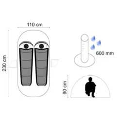 Pop Up ΙΙ Αυτόματη Σκηνή Καλοκαιρινή 2 Ατόμων 100Υ -Vougioukas skines camping 260