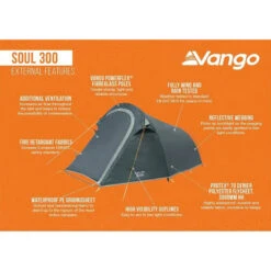 Soul 300 Σκηνή 4 Εποχών 3 Ατόμων Vango 120Υ -Vougioukas skines camping 284