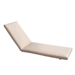 SUNLOUNGER Μαξιλάρι Ξαπλώστρας PVC 196(78+118)x60x7εκ Μπεζ με Φερμουάρ & Velcro (Foam+Polyester)