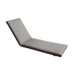 SUNLOUNGER Μαξιλάρι Ξαπλώστρας PVC 196(78+118)x60x7εκ Γκρι με Φερμουάρ & Velcro (Foam+Polyester)