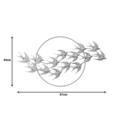 Διακοσμητικό τοίχου Elzy Inart μέταλλο σε χρυσή απόχρωση 87x49x4εκ