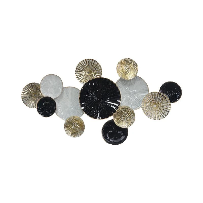 Διακοσμητικό τοίχου Faim Inart μέταλλο σε χρυσή, μαύρη και λευκή απόχρωση 111.1x5.7x58.4εκ 2 Διακοσμητικό τοίχου Faim Inart μέταλλο σε χρυσή, μαύρη και λευκή απόχρωση 111.1x5.7x58.4εκ - Image 2