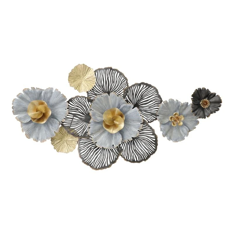 Διακοσμητικό τοίχου Jemiole Inart μέταλλο σε χρυσή-γκρι απόχρωση 106x53x9.5εκ 2 Διακοσμητικό τοίχου Jemiole Inart μέταλλο σε χρυσή-γκρι απόχρωση 106x53x9.5εκ - Image 2