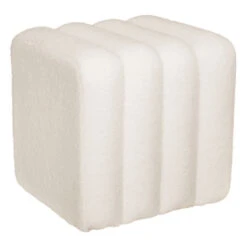 TOGO Σκαμπό Βοηθητικό, Teddy 40x40x41εκ Ύφασμα Εκρού