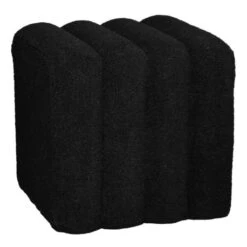 TOGO Σκαμπό Βοηθητικό, Teddy 40x40x41εκ Ύφασμα Μαύρο